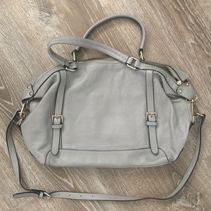 Ora Delphine Gray Leather Satchel